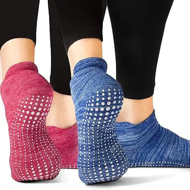 LA Active Grip Socks 2-Pair Set for Yoga Pilates Ballet. - Gomix Brands Outlet