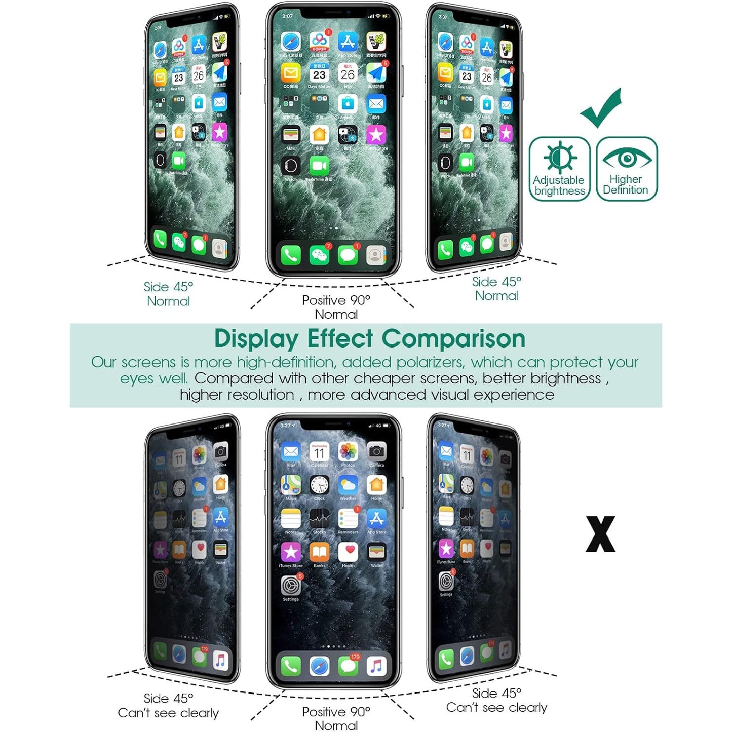 iPhone X GX New OLED Black Display Screen Replacement Kit