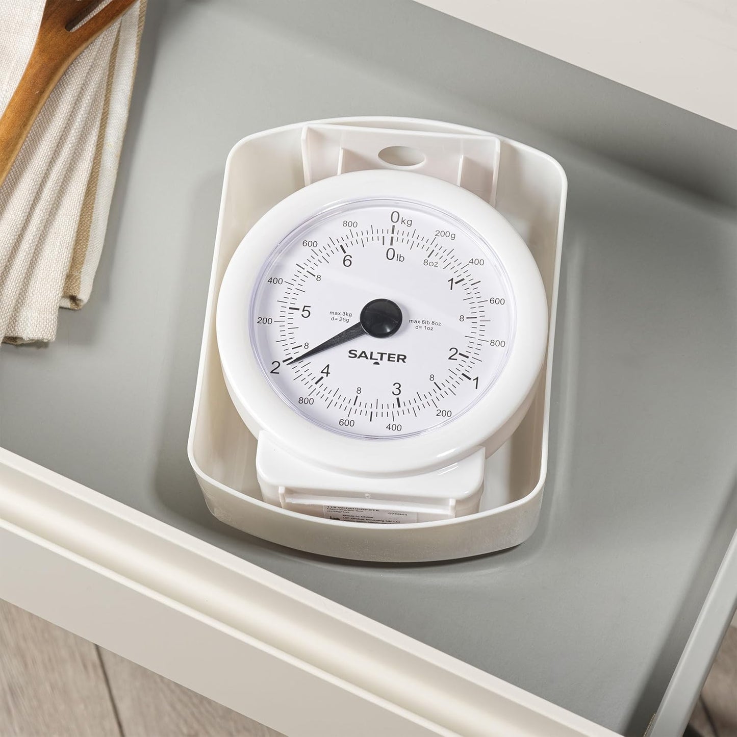 Salter Mechanical Kitchen Scale 6.6 Lbs with Dishwasher Safe Bowl
