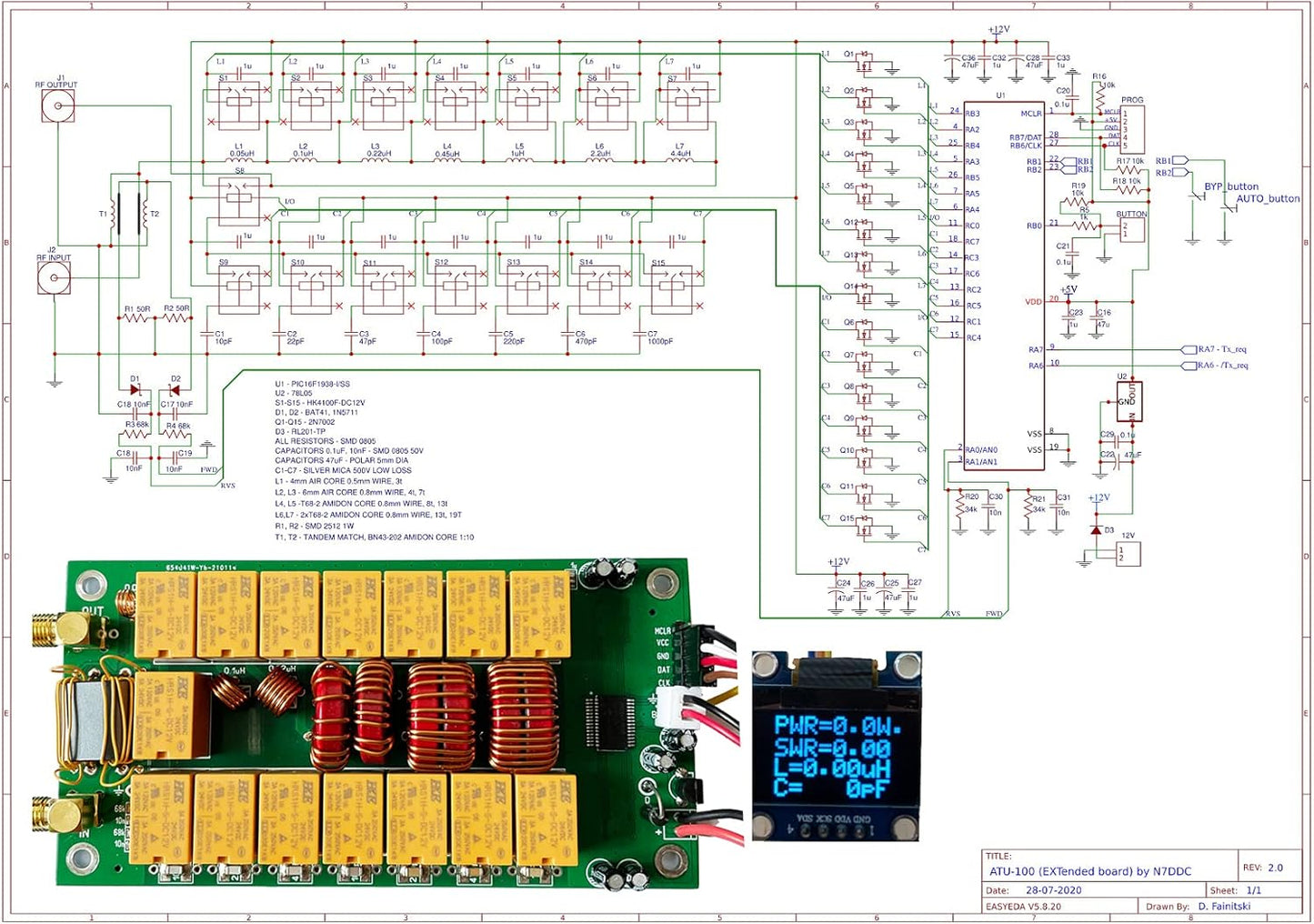 Automated Antenna Tuner Kit for Ham Radio