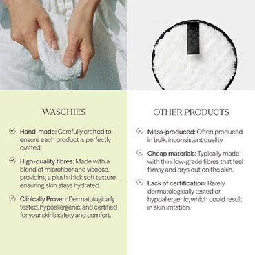 Waschies Colorful Reusable Washable Makeup Removal Pads – 6 Pack