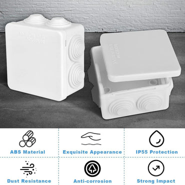 Joyzzz 4-Pack ABS Junction Box IP65 Waterproof Outdoor Enclosure - Gomix Brands Outlet