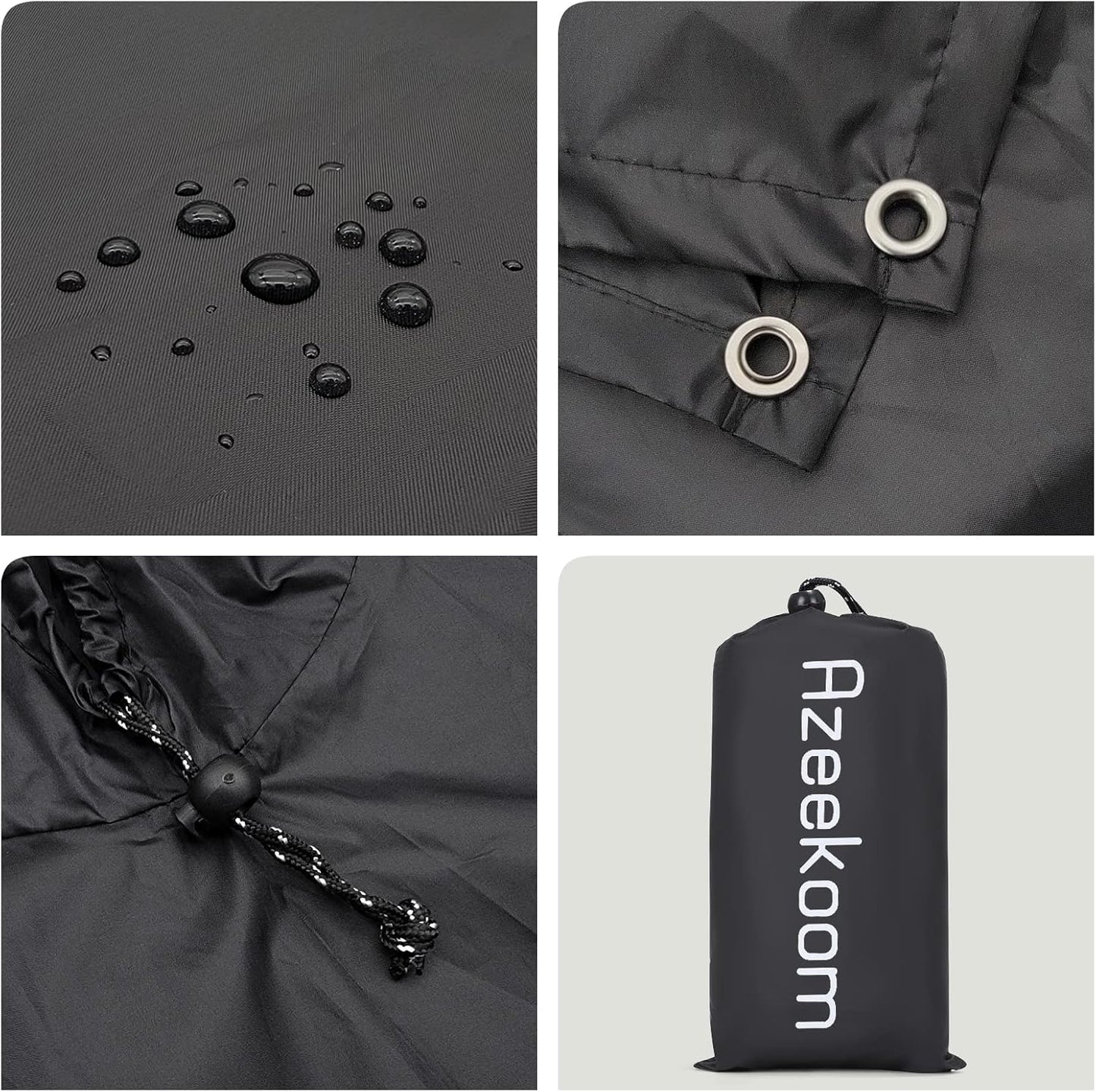 Azeekoom 3-in-1 Waterproof Rain Poncho, Tent, and Blanket