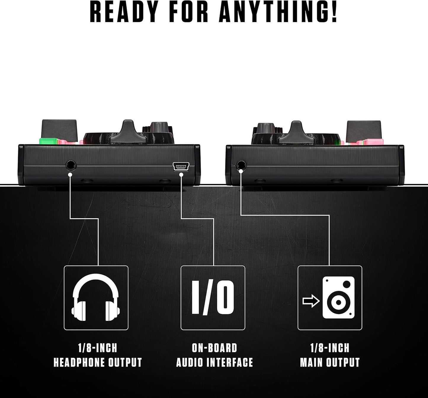 Numark DJ2GO2 Touch: Portable 2-Deck USB DJ Controller with Audio