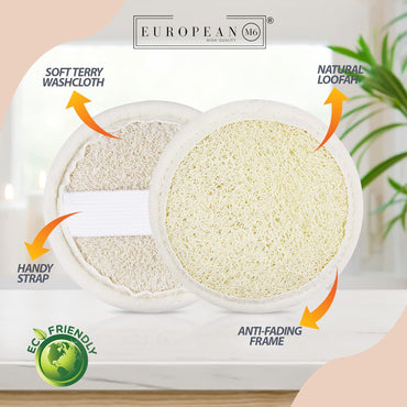 Premium 4‑Piece Natural Facial Loofah Exfoliating Pads for Skin