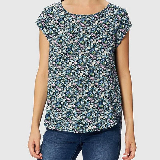 ONLY Women's Onlvic Summer Short Sleeve AOP Top – Light, Flowy, Patterned T-Shirt - Gomix Brands Outlet