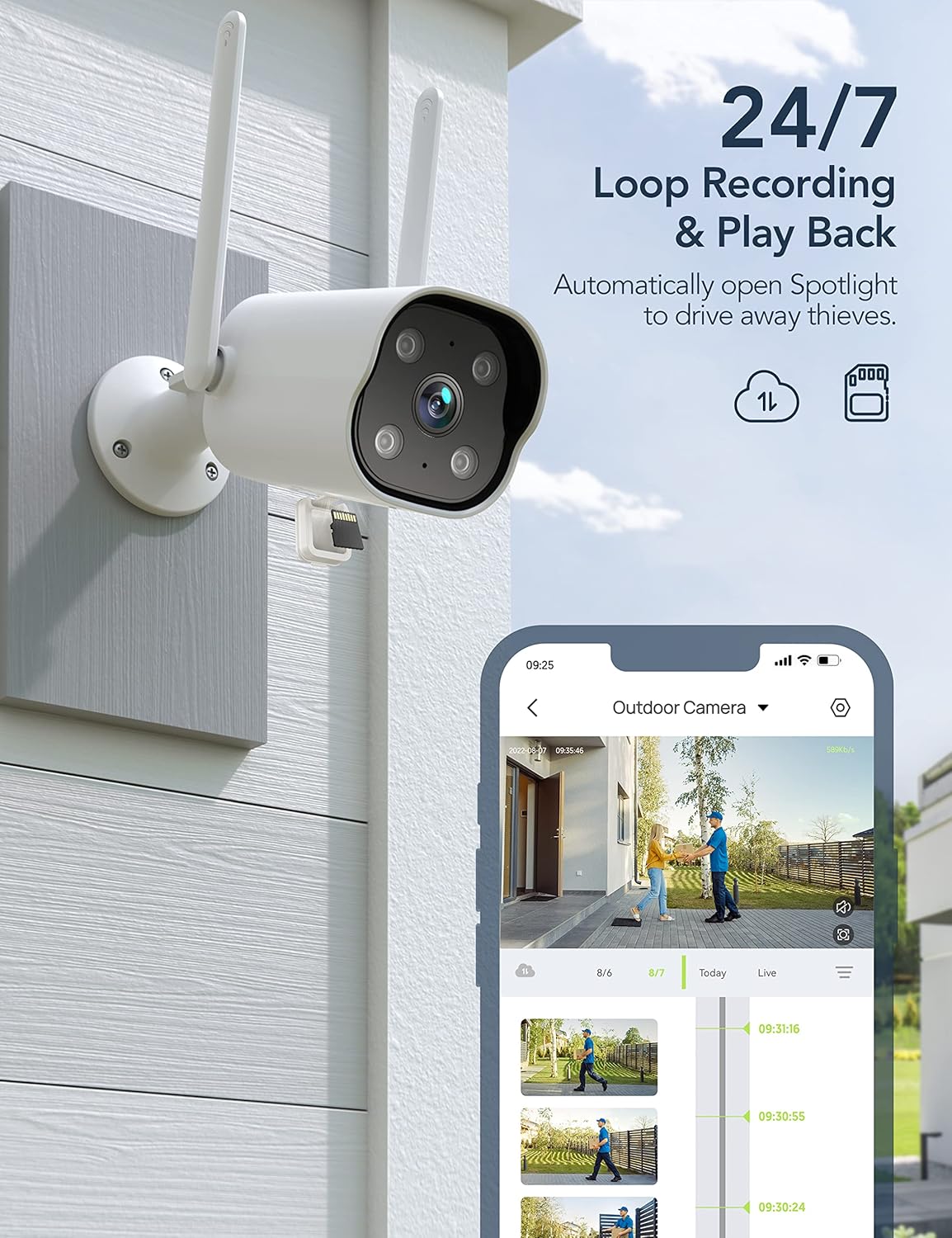GNCC T1Pro 2K Outdoor Security Camera: Wireless WiFi, Night Vision, Two-Way Talk
