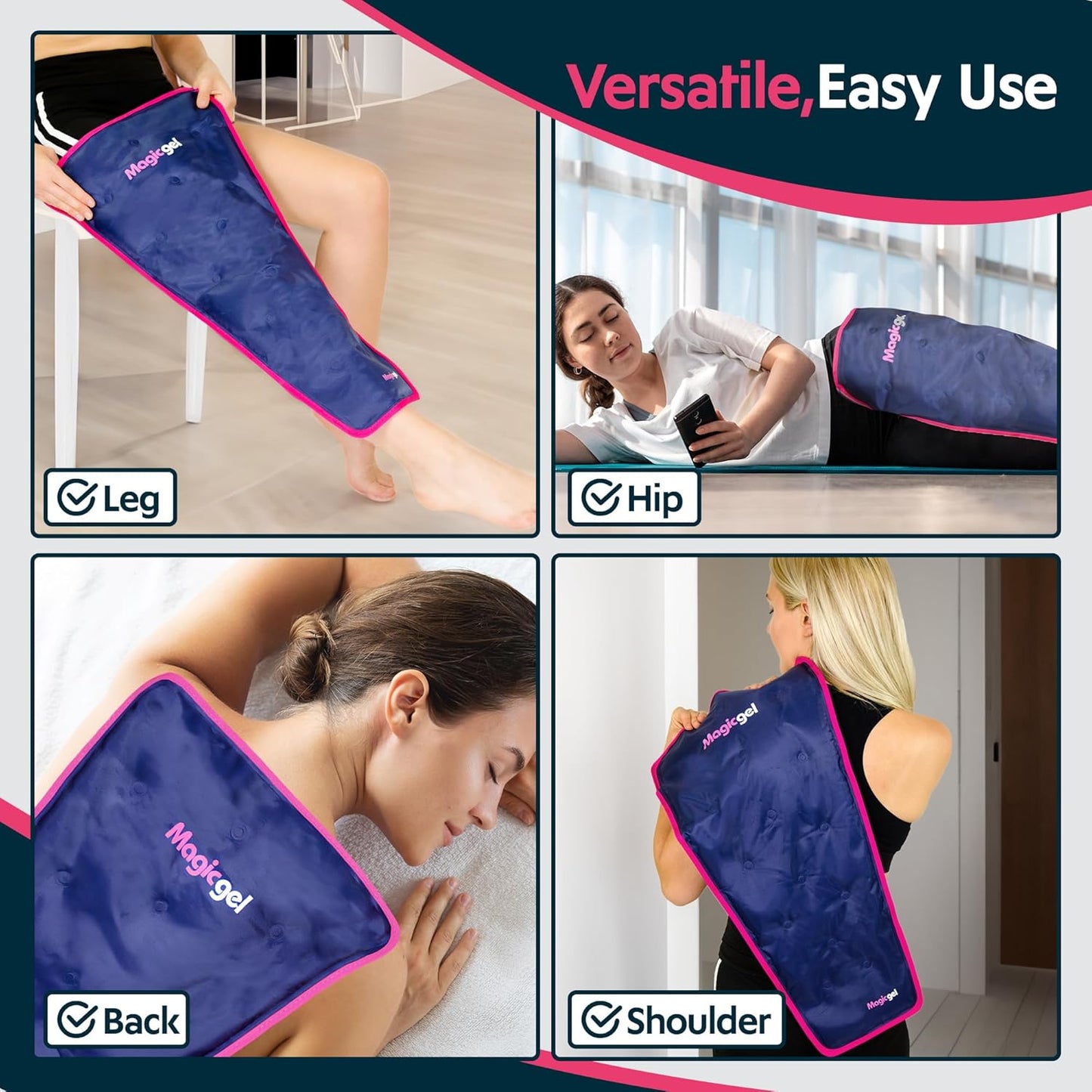 Magic Gel Full Leg Ice Pack – Flexible Cold Therapy Wrap
