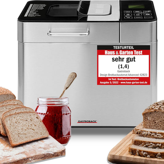 Gastroback Advanced Stainless Steel Breadmaker with 18 Programs