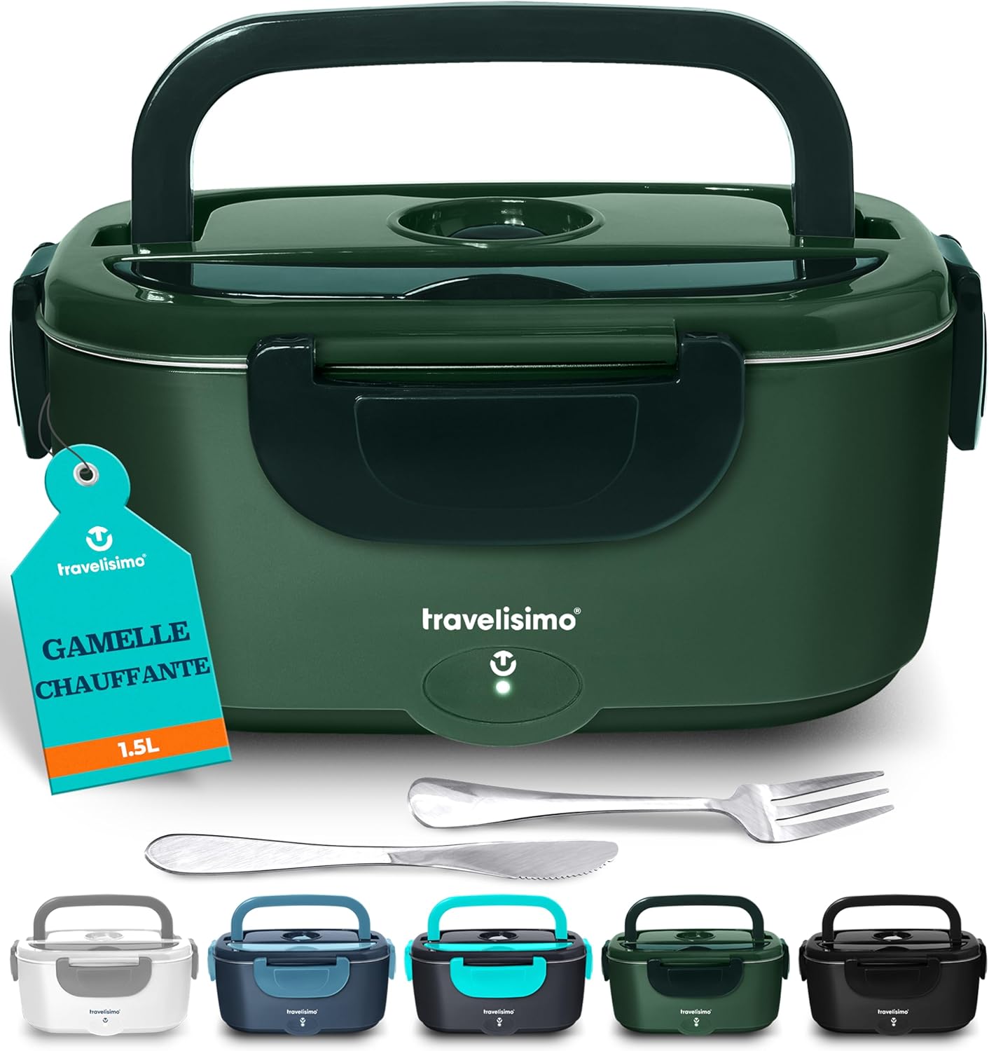 TRAVELISIMO 3-in-1 Electric Lunch Box Food Warmer for Car/Truck/Office