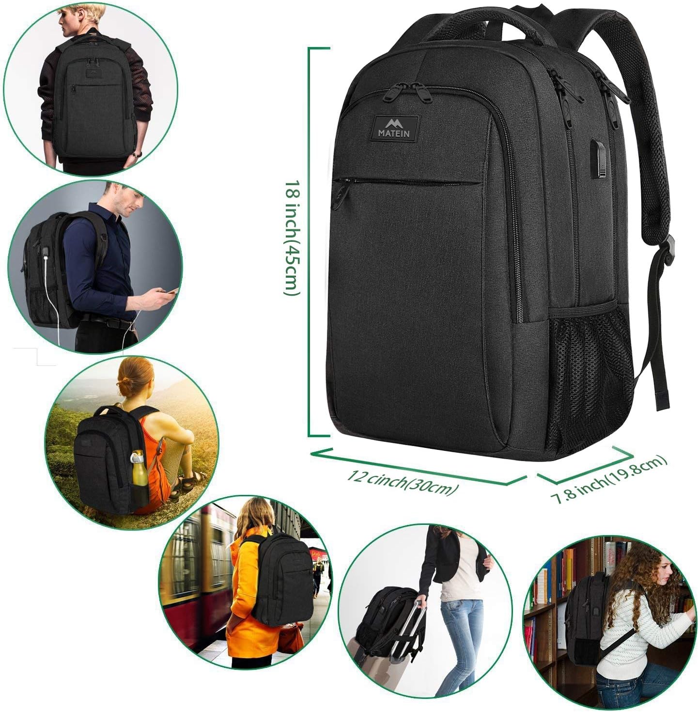 MATEIN 15.6 Inch Laptop Rucksack