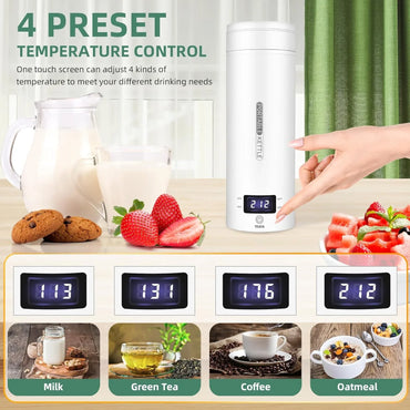 QRAGJBM Portable 450ml Travel Electric Kettle with 4 Temperature Settings - Gomix Brands Outlet