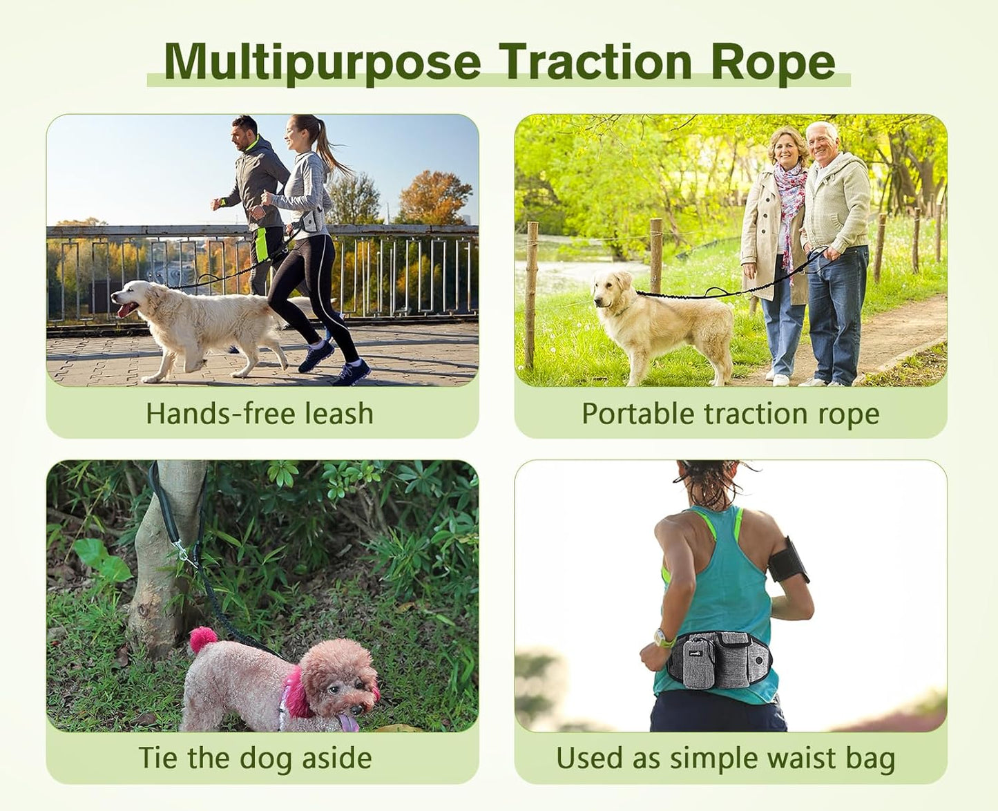 Pecute Hands-Free Dog Leash with Belt - Perfect for Running
