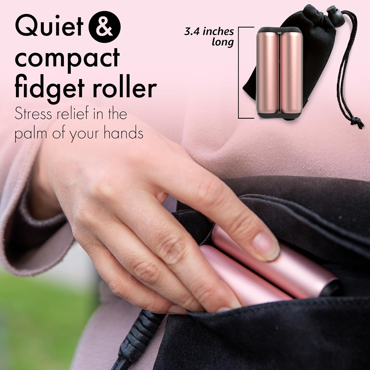 Premium ONO Aluminum Handheld Fidget Roller for Stress Relief