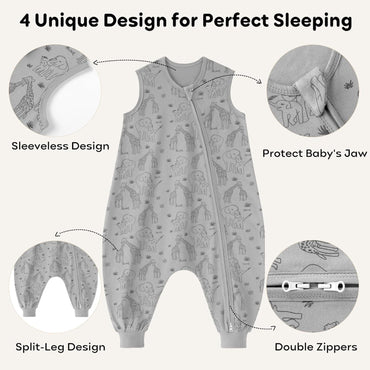 Soft 0.5 Tog Unnivoll Cotton Baby Sleeping Bag with Feet - Gomix Brands Outlet