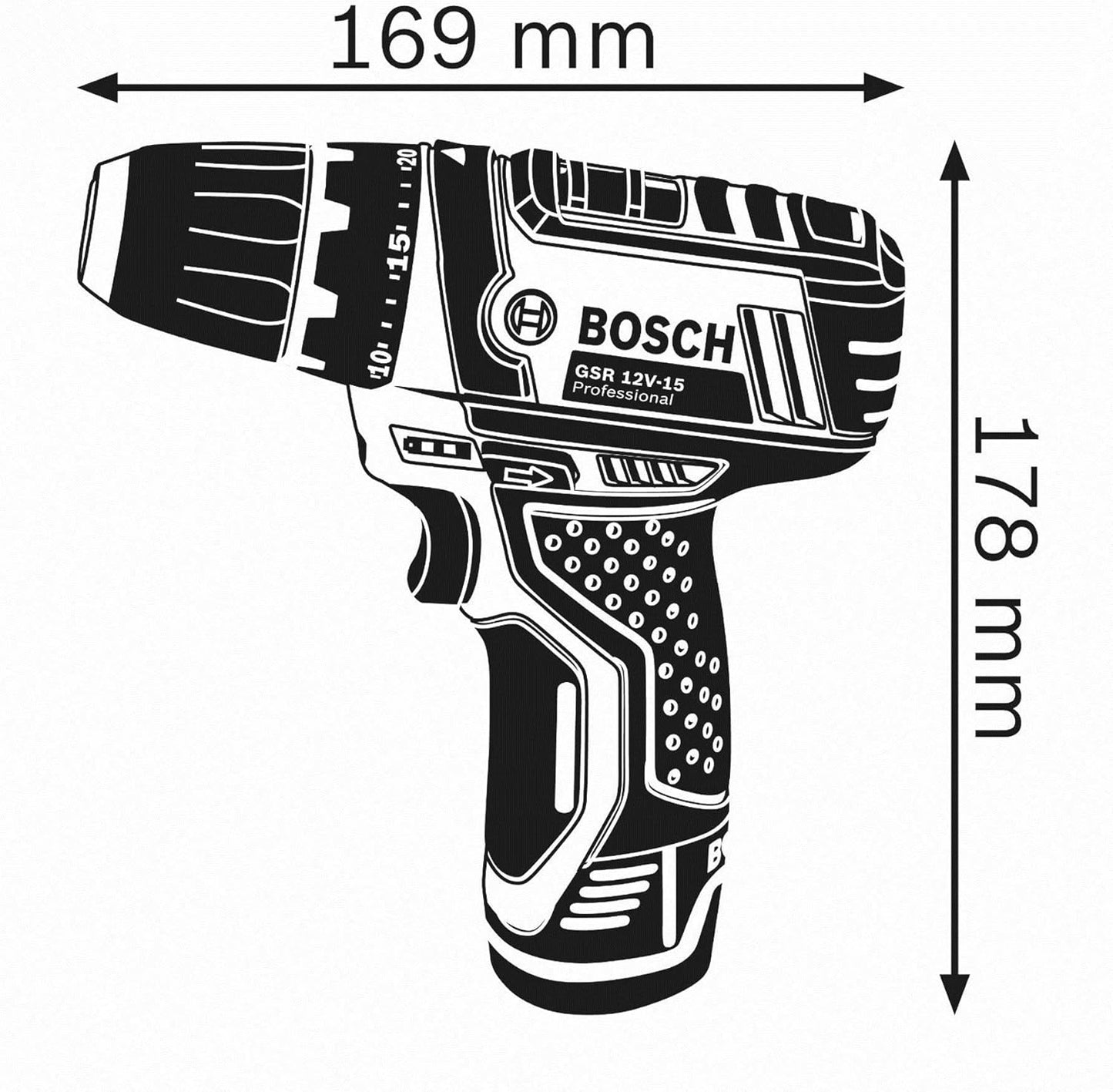 Bosch Professional 12V GSR 12V-15 Compact Cordless Drill Driver