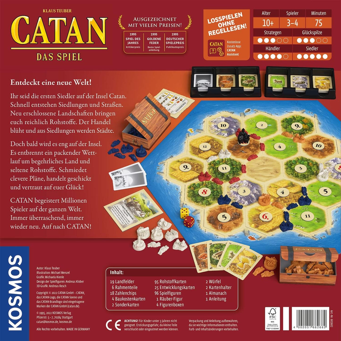 Catan Board Game: Strategic Resource Trading, Settlement Building for Family Fun