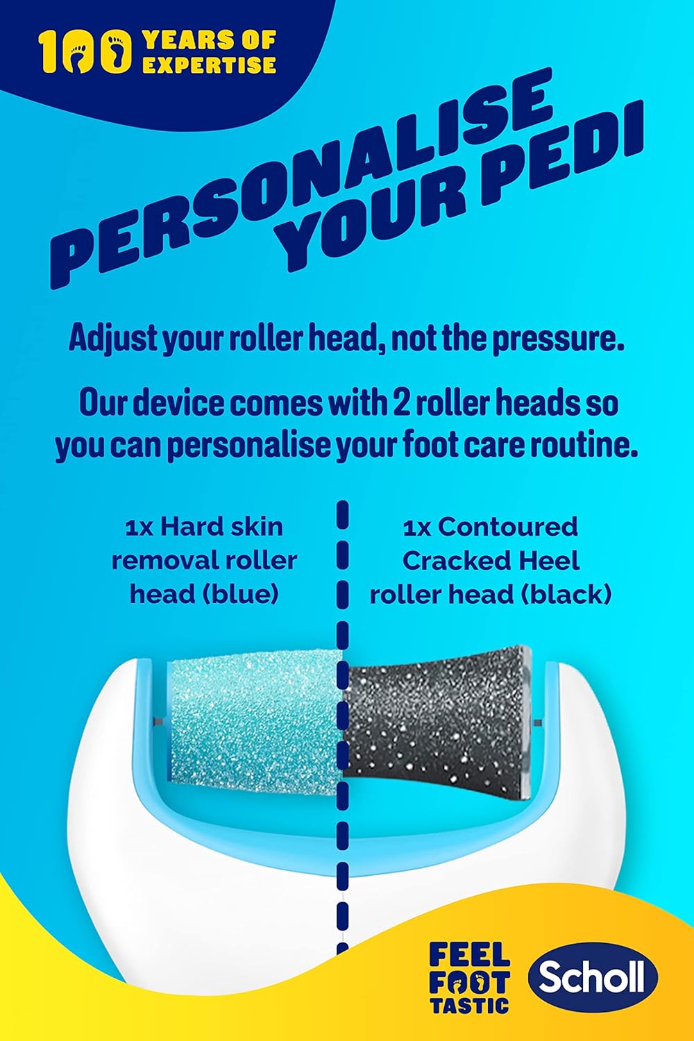 Scholl Velvet Smooth Electric Foot File with Cracked Heel Roller