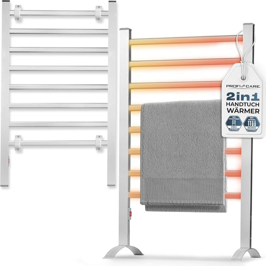 ProfiCare Electric Towel Rail No-Drill 125W Wall-Mount & Stand