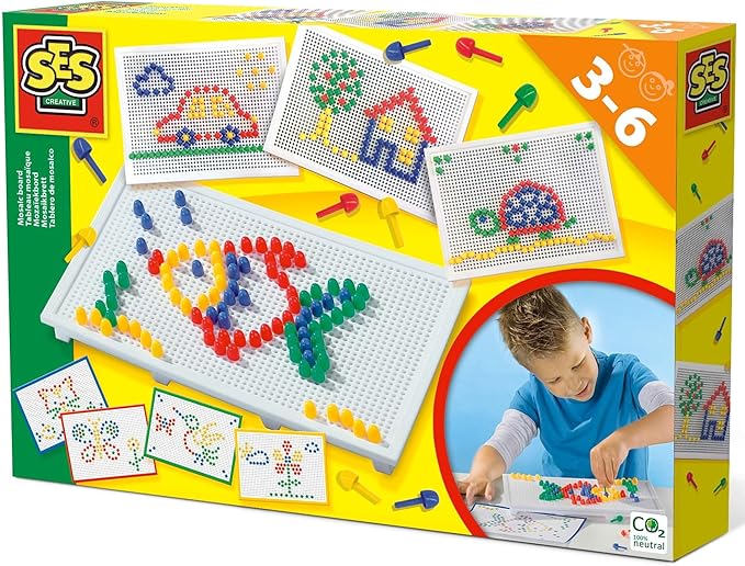 SES Creative Mosaic Board Mixed Colours Kids Creative Craft Kit