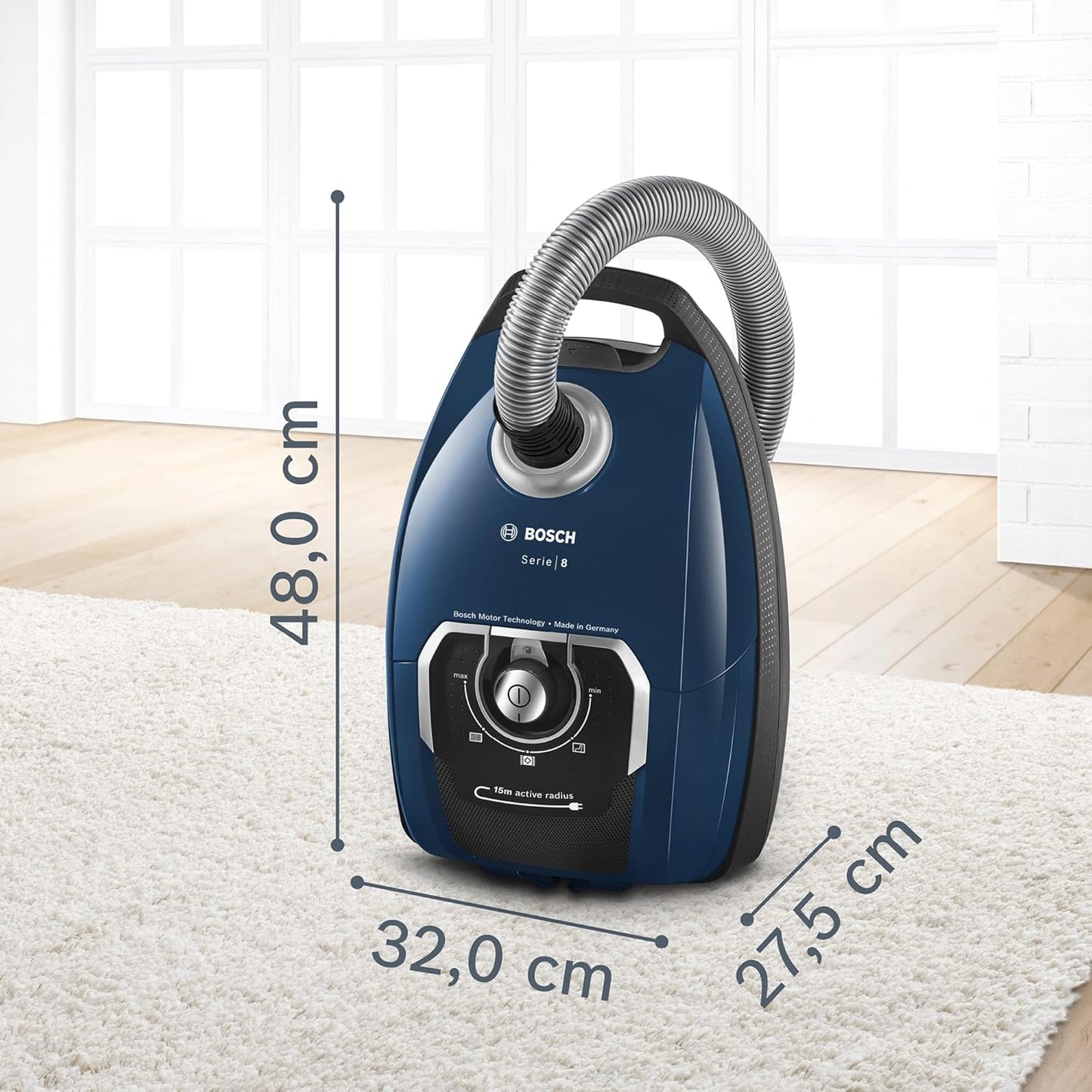 Bosch Serie 8 High-Performance Bagged Vacuum Cleaner for Ultimate Home Clean