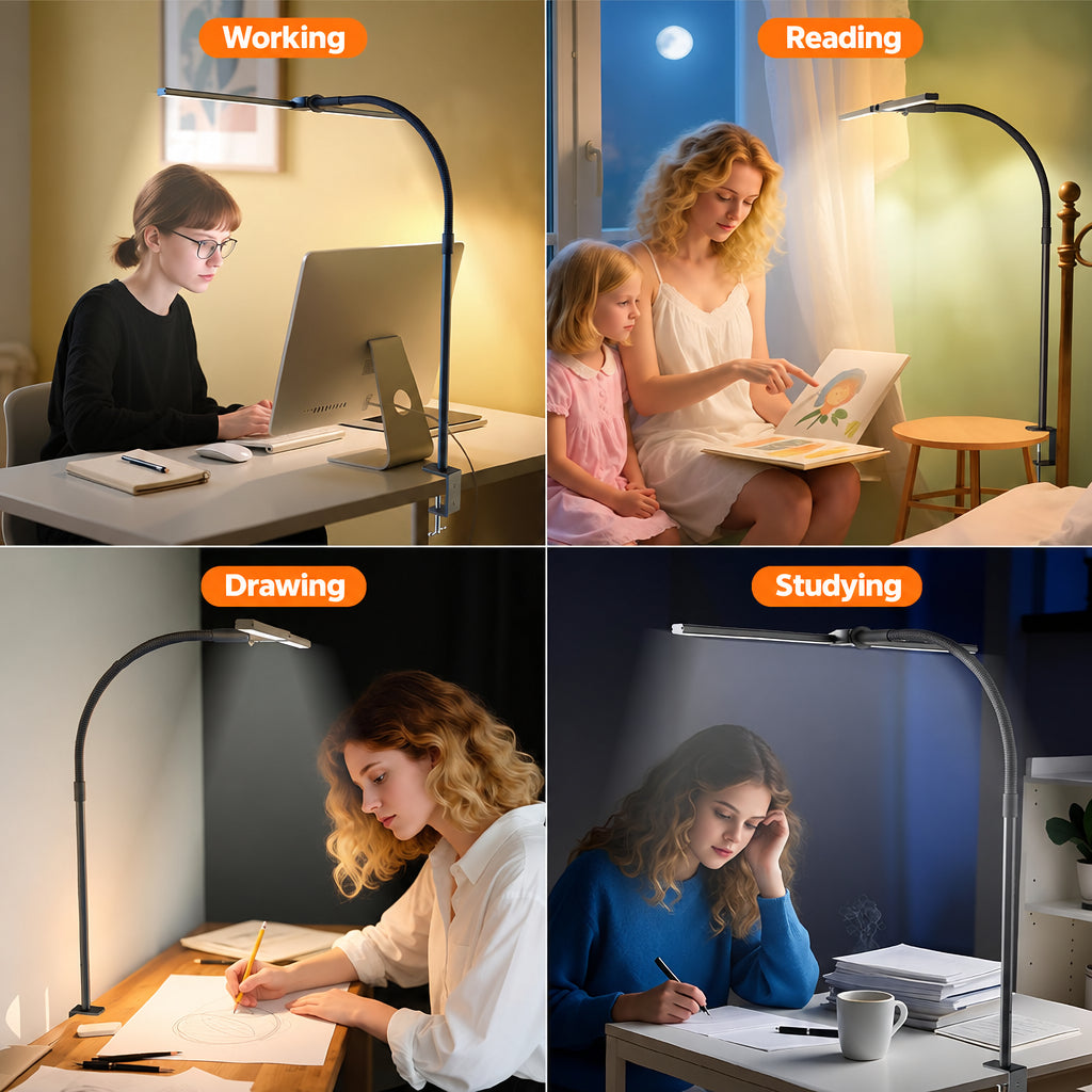 LIANGTOU LS03 Double Head LED Desk Lamp