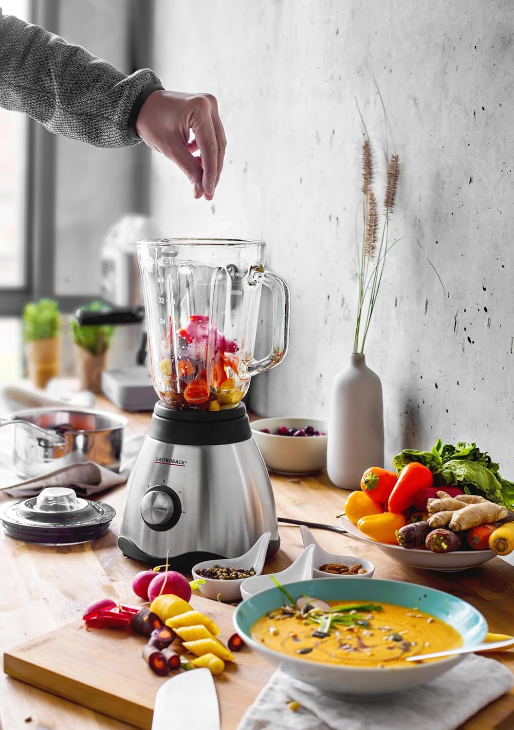 Gastroback Vital 1.5L Borosilicate Glass Mixer with Ice Crusher