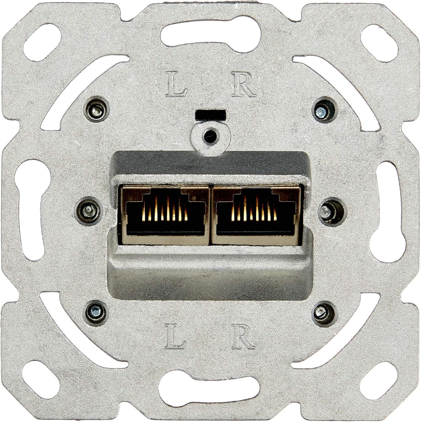 Rutec KCAT6RL/E CAT6 Universal Data Socket 2 x 45° Grey