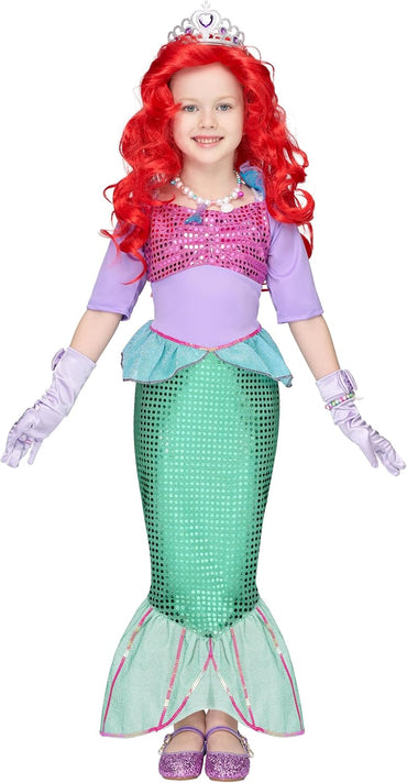 Spooktacular Creations Mermaid Costume for Girls with Wig and Headband
