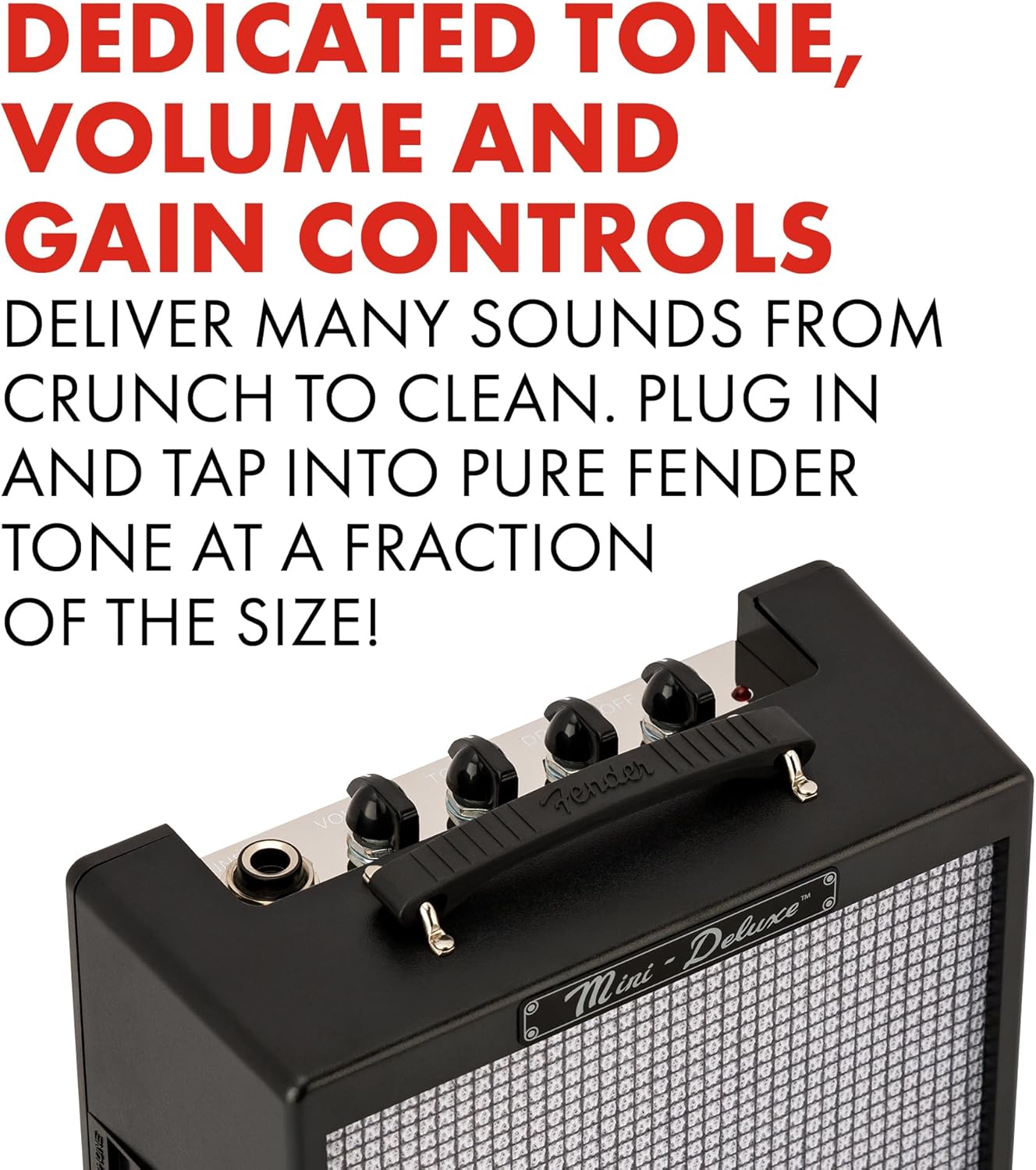 Fender Mini Deluxe 3-Watt Electric Guitar Amplifier - Portable and Authentic