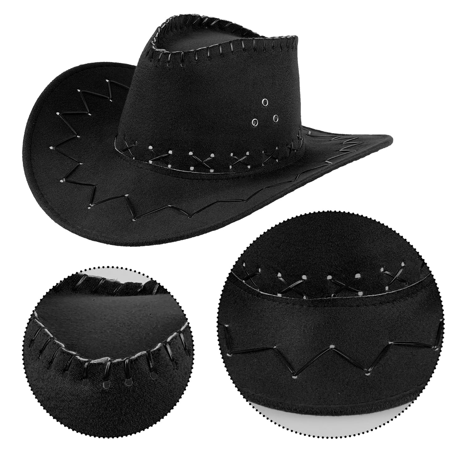 Western Cowgirl Costume Set with Fringe Vest, Hat, Sunglasses, Bandana