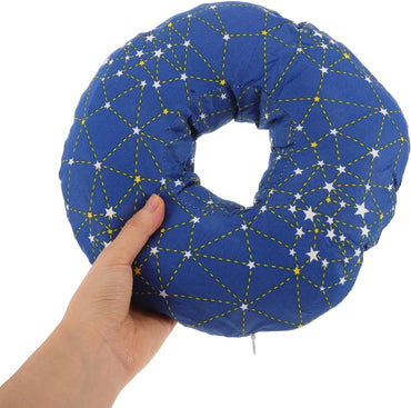 EXCEART Cotton Donut Ear Hole Pillow Blue