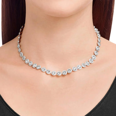 Swarovski Angelic Crystal Necklace Radiant White Sparkle Elegant Pendant - Gomix Brands Outlet