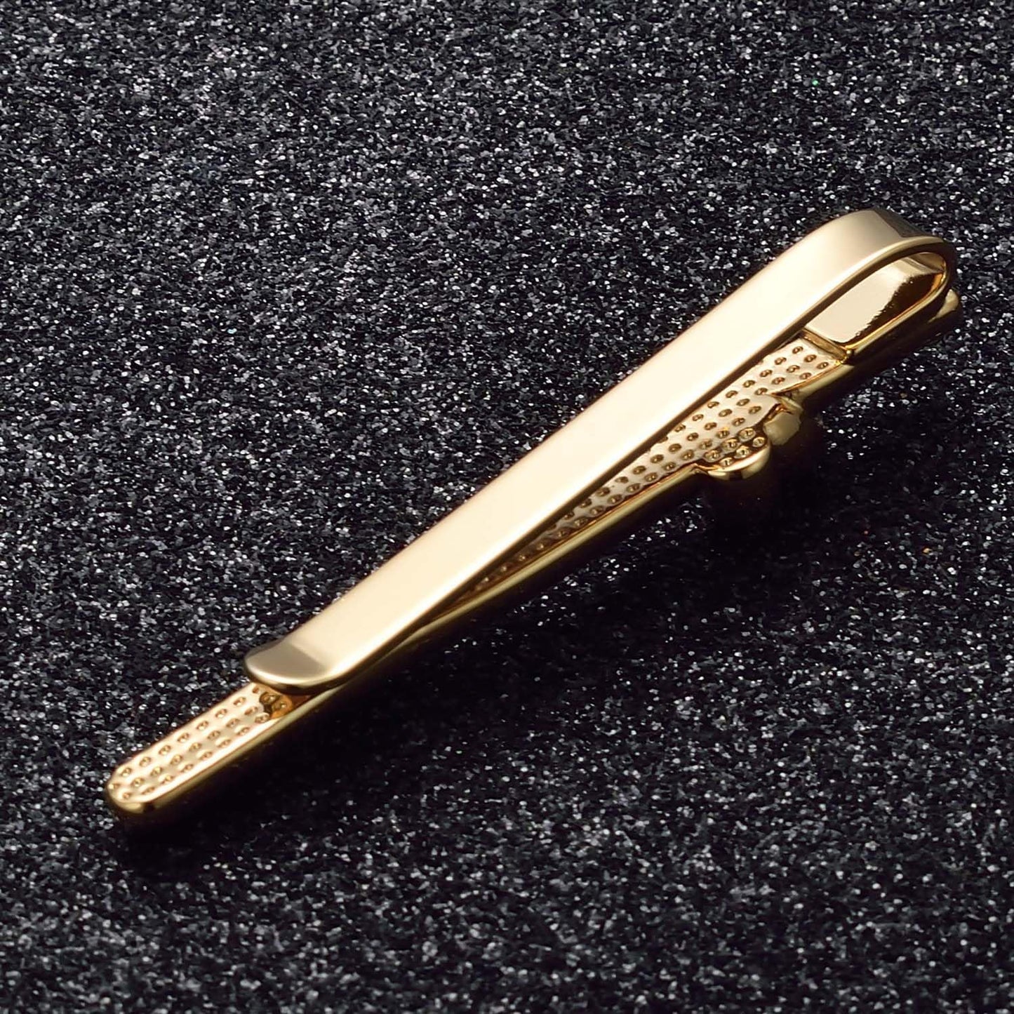 Elegant Gold Knot Tie Clip for Men, Personalized Round Wave Necktie Accessory
