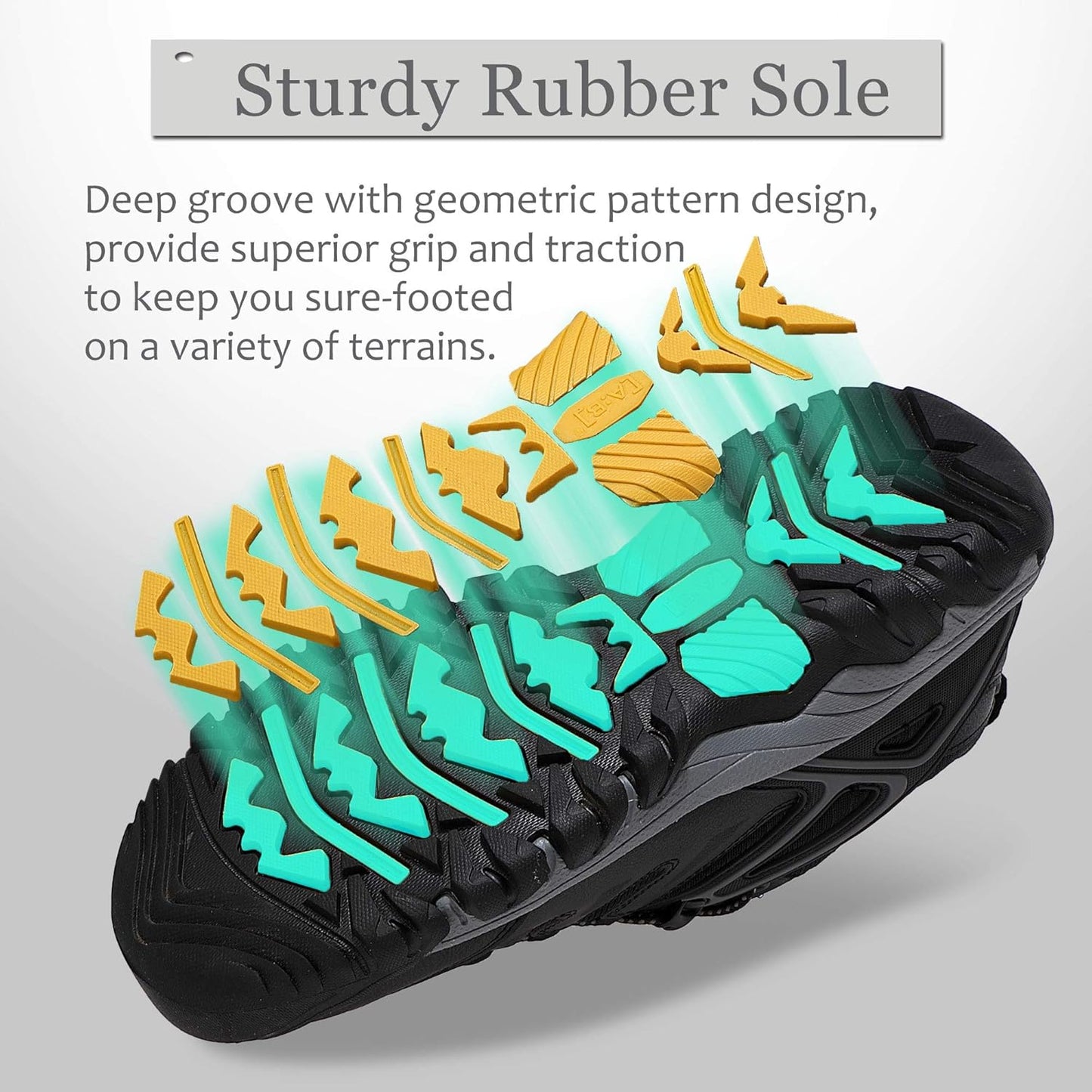 ASTERO Men's Waterproof Hiking Shoes with Anti‑Slip Rubber Sole
