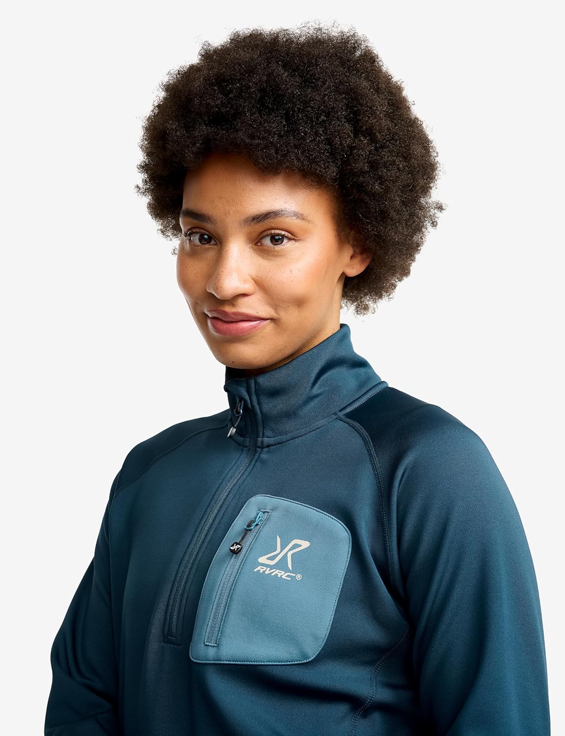 RevolutionRace Women's Evolution Half-Zip Stretch Fleece Jacket Outdoor Performance