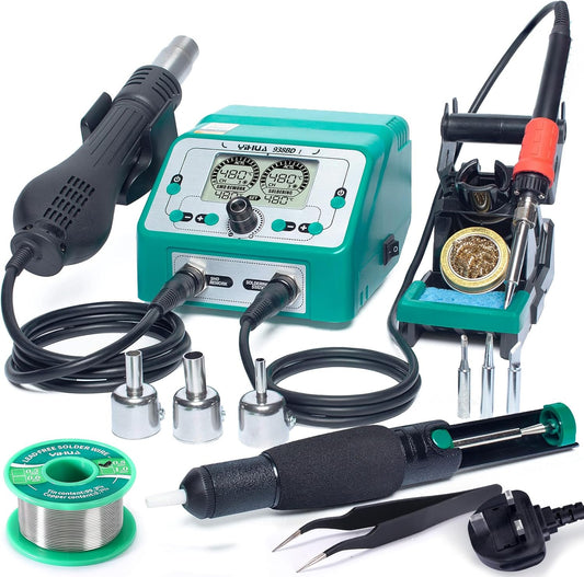 YIHUA 938BD-I 2-in-1 Hot Air & Soldering Station Dual Display