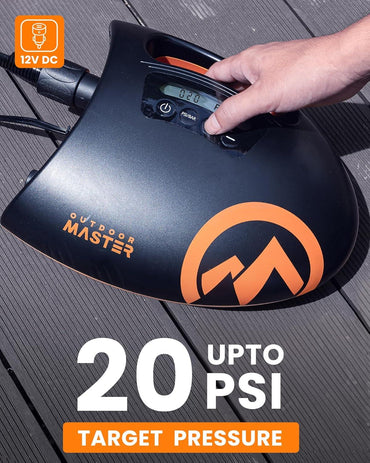 OutdoorMaster 20PSI High Pressure Electric SUP Pump with Auto-Off Deflation - Gomix Brands Outlet