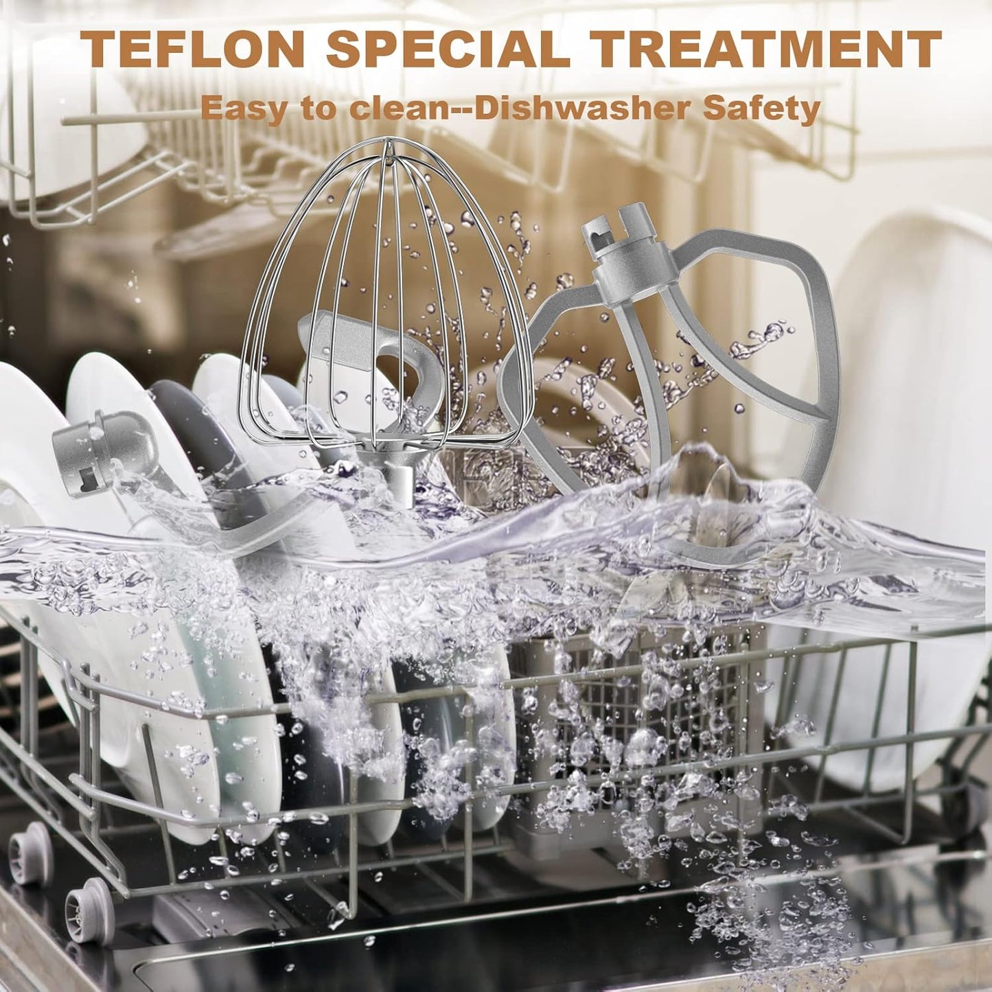 Vospeed 6-Qt Black Stand Mixer with 6 Speeds and Accessories