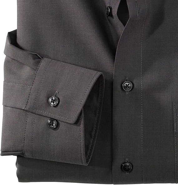 Olymp Luxor Men's Business Shirt, Long Sleeves, Plain, Modern Fit, Global Kent Collar