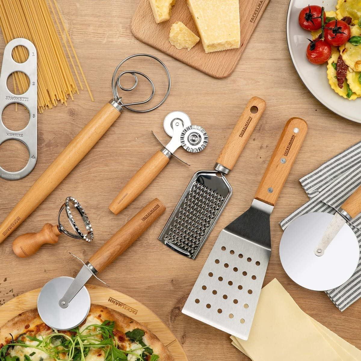 Fackelmann Stainless Steel Dough Wheel with Beech Wood Handle - Gomix Brands Outlet