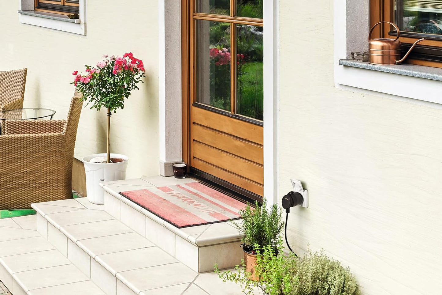 Smart Outdoor Plug with Energy Monitoring, ZigBee Control for Alexa & Google Home