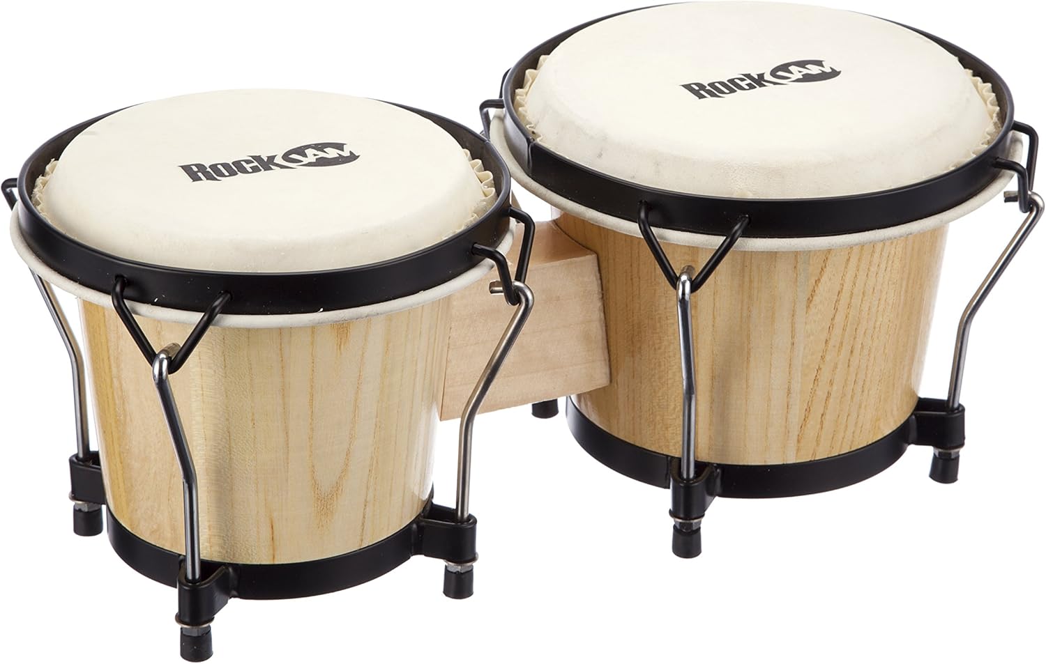RockJam 7" & 8" Wooden Bongo Set with Padded Bag