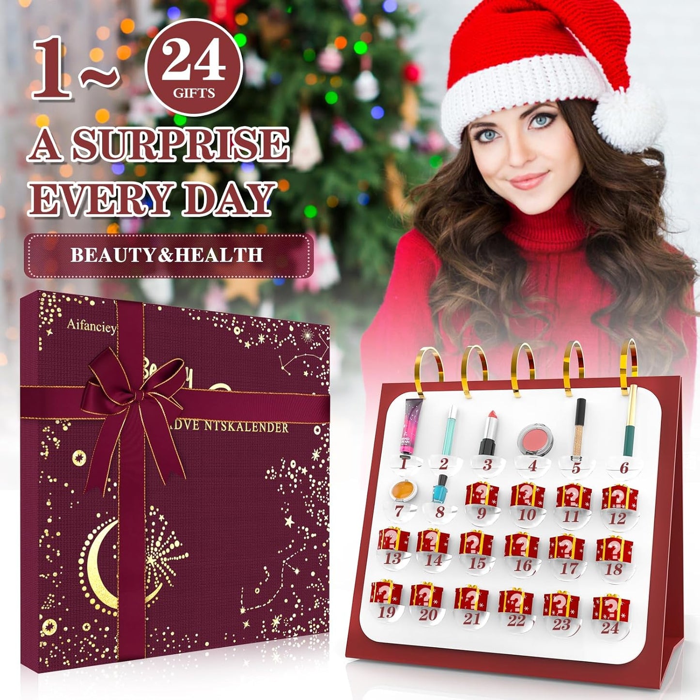 Aifanciey 2023-24 Beauty Advent Calendar with 24 Beauty Surprises