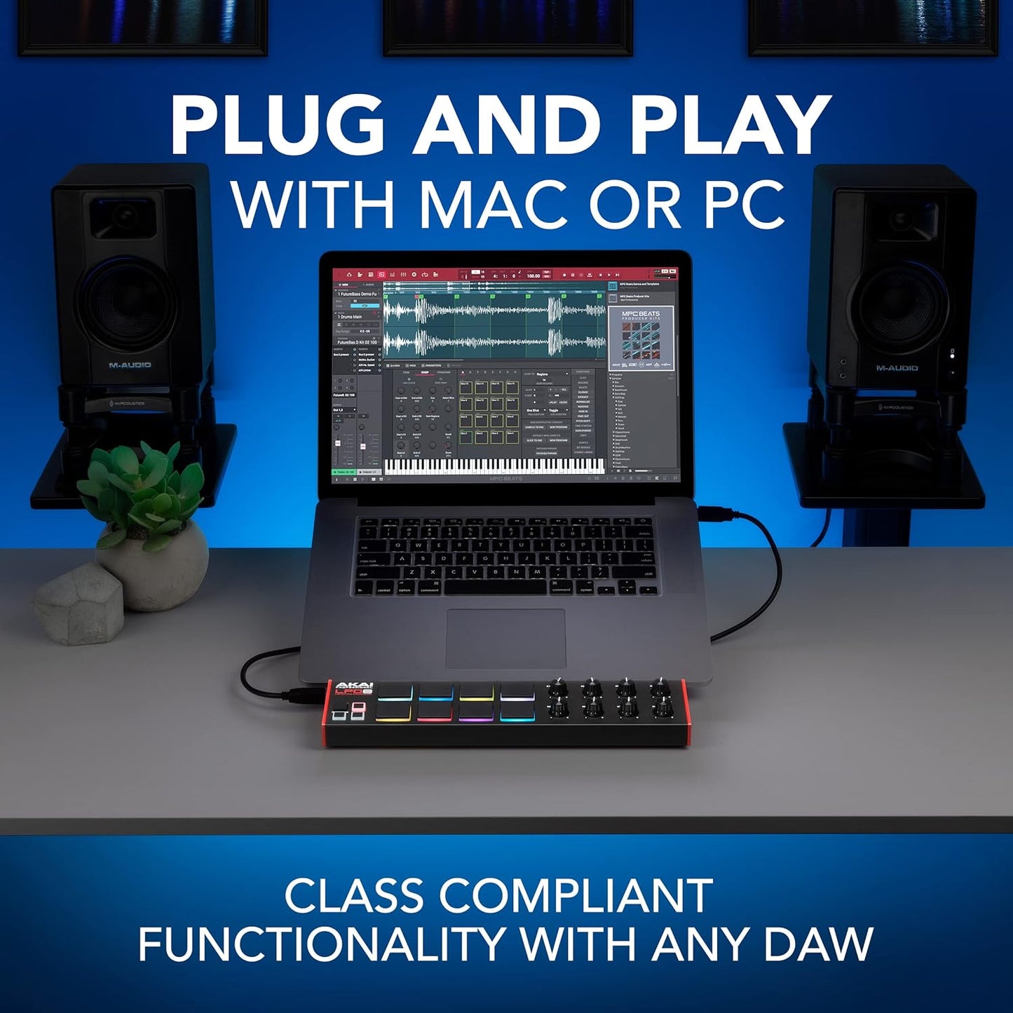 Akai LPD8 Portable USB MIDI Controller with RGB Pads