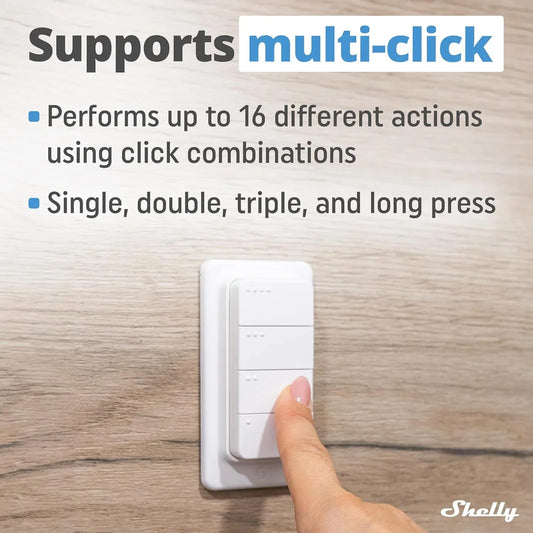Shelly BLU RC Button 4 Bluetooth Remote Switch with Multi-Click - Gomix Brands Outlet