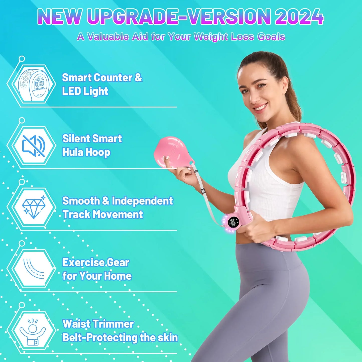 Kmart Smart Weighted Hula Hoop Adjustable Orange Fitness Circle - Gomix Brands Outlet