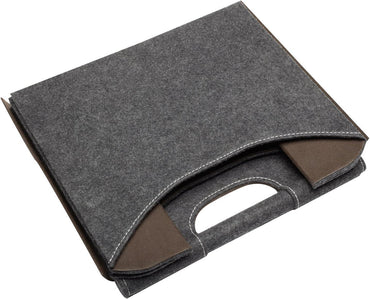 Anthracite Felt Newspaper Stand Foldable Magazine Organizer - Gomix Brands Outlet