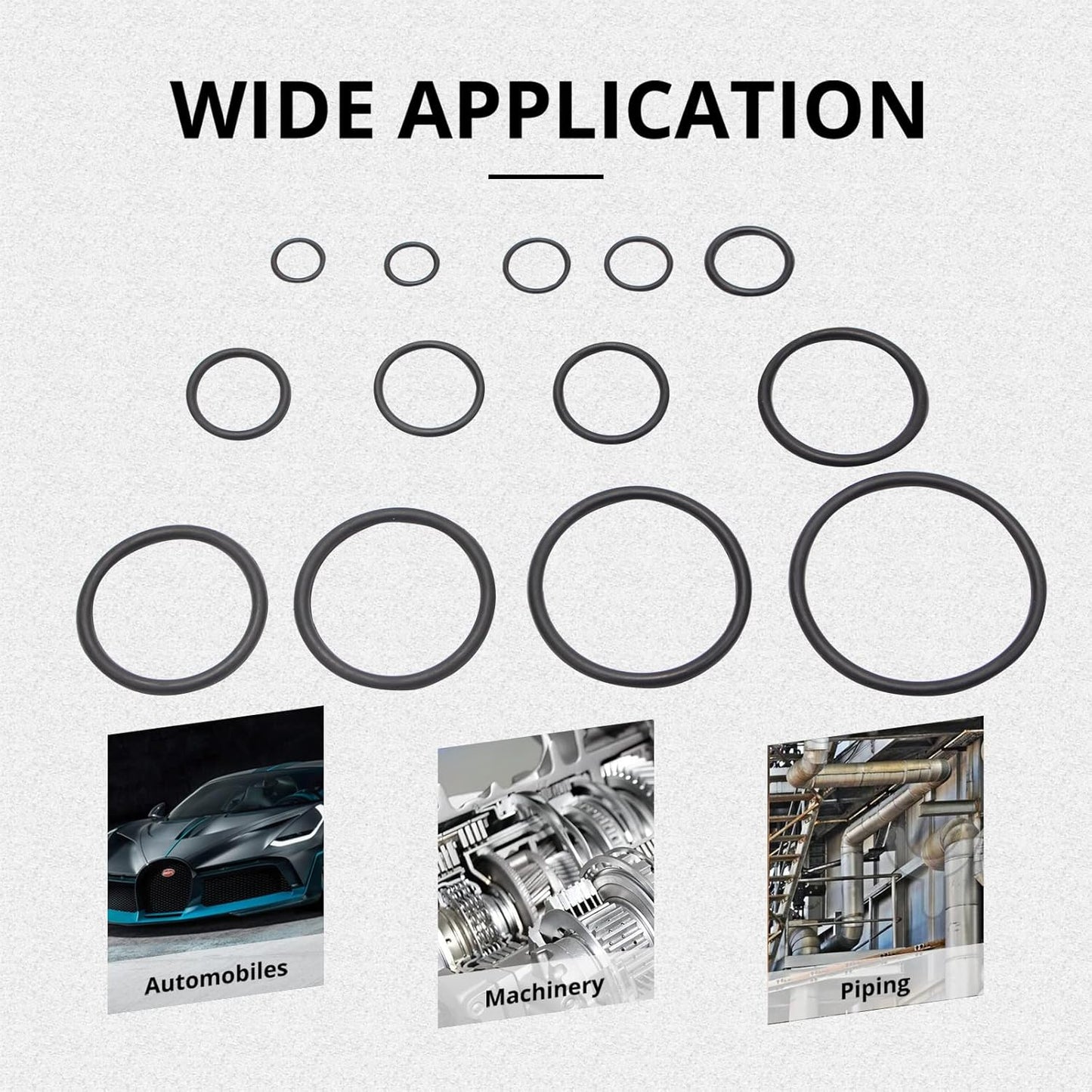 419-Piece Rubber O-Ring Assortment Kit for Sealing and Plumbing Repairs