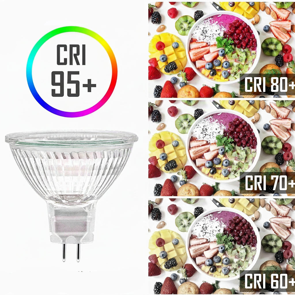 CLAR Halogen Bulb MR11 GU4 20 W 12 V Warm White 2700K Dimmable CRI 95 10-Pack
